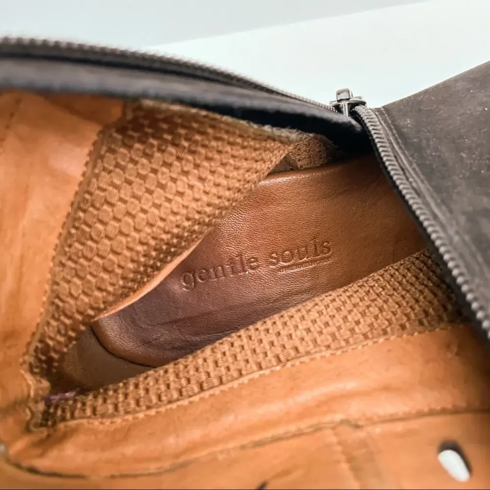Gentle Souls by Kenneth Cole Black Laser Cut Boots